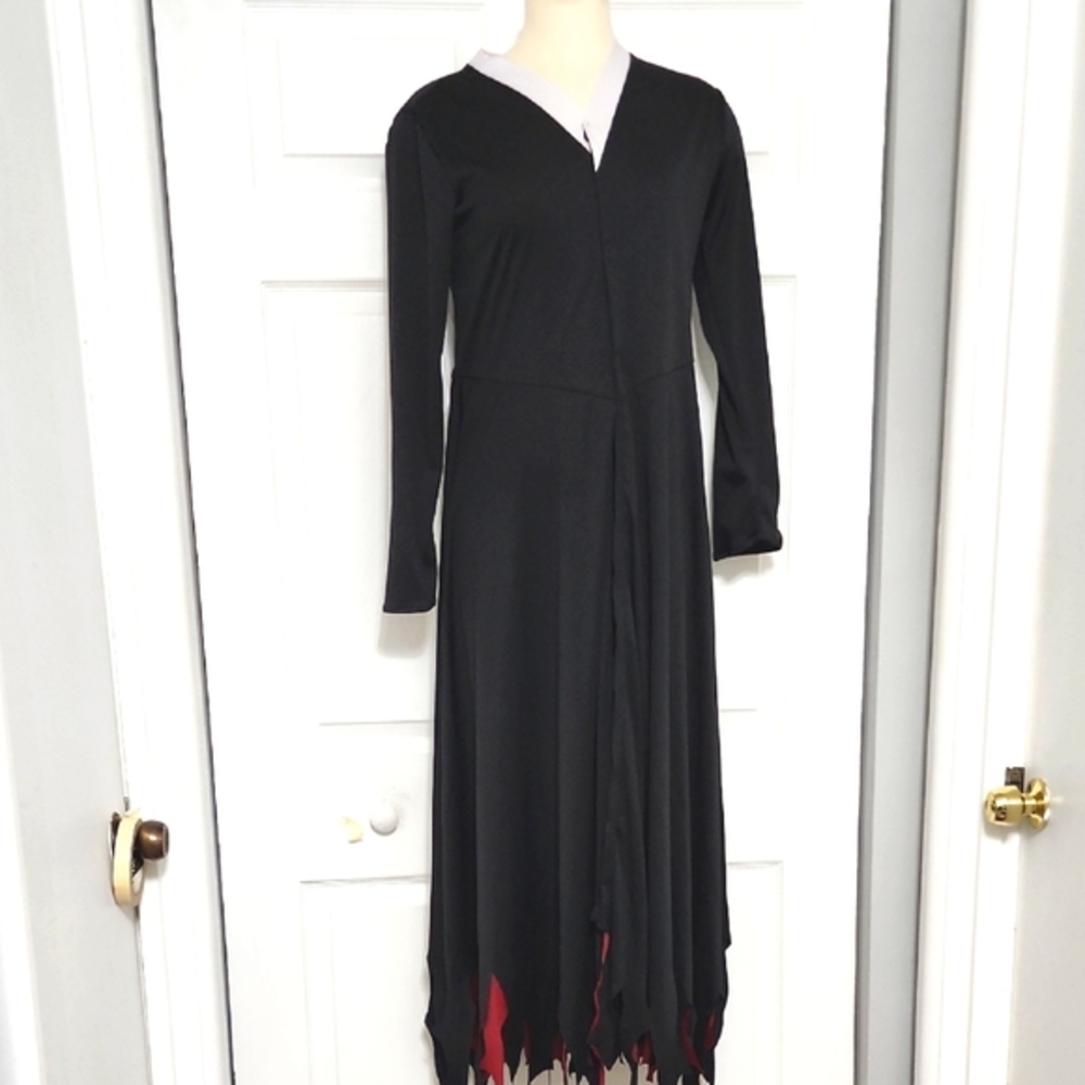Cos Bleach Cloak Robe Costume Ichigo Kurasaki Robe Black and Red L/XL - Picture 2 of 10